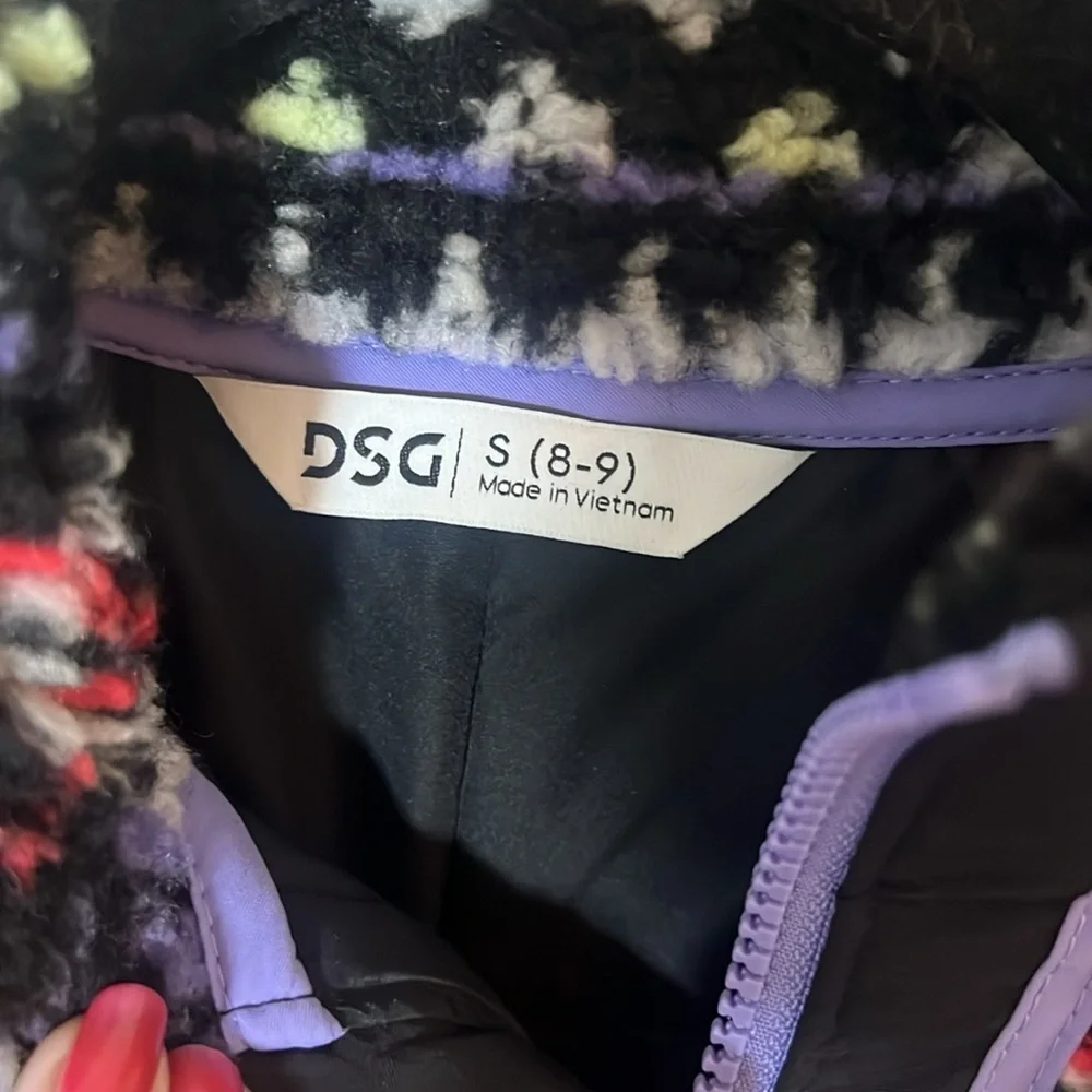 DSG Cozy Fleece Full Zip Girls Funky Flair Isle Multiple Sizes Small and XL